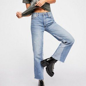 Free People Vintage-Crop Straight Leg Jeans